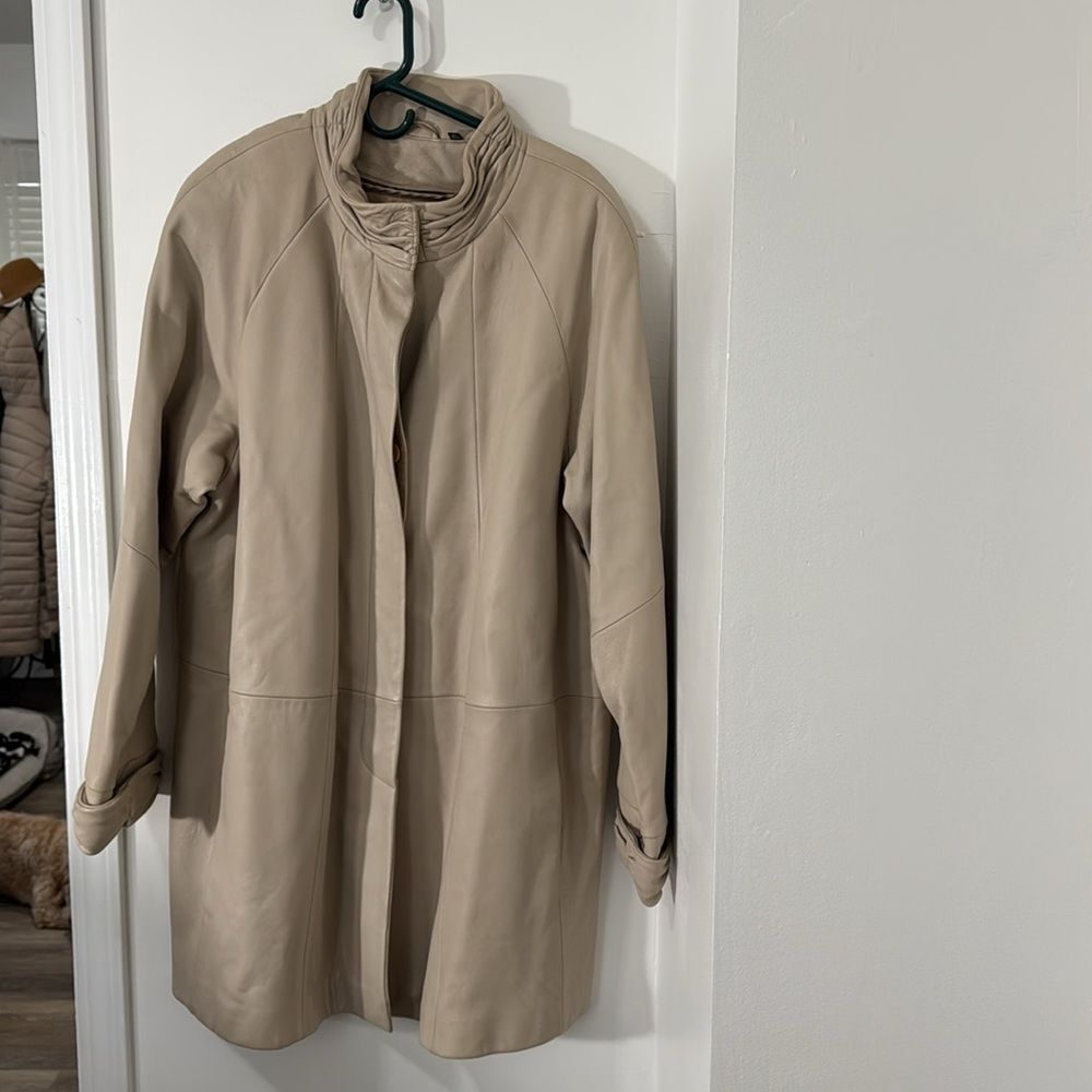 TIBOR LEATHER COAT 100% LEATHER SIZE 2X - Picture 12 of 14